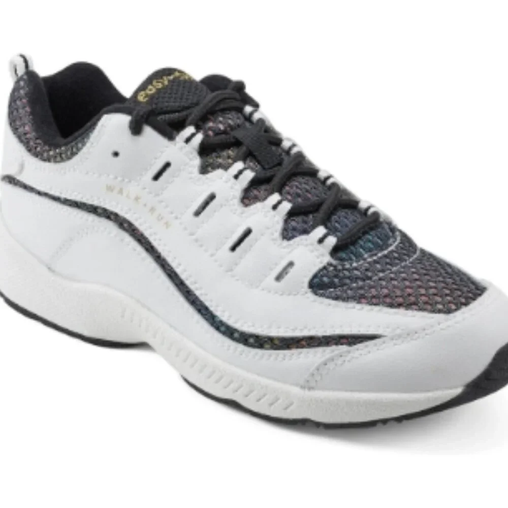 Easy Spirit/Romy Walking Shoe/White/Rainbow Mesh/Size 6.5M - Picture 1 of 16